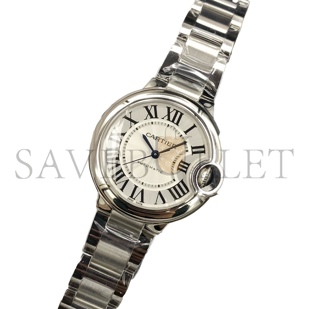 CARTIER BALLON BLEU 33 STEEL WOMEN'S WATCH AUTOMATIC WRIST W6920071